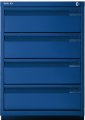 abschlie&szlig;barer blauer Stahlschrank f&uuml;r CDs und DVDs