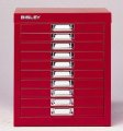 roter Tisch-Schubladenschrank