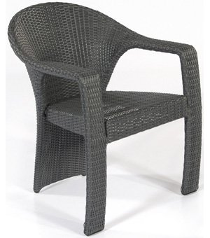 wetterfester Gartensessel hochwertigen Kunststoffgeflecht cappuccino