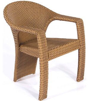 wetterfester Gartensessel hochwertigen Kunststoffgeflecht cappuccino
