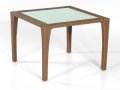 witterungsbeständiger Gartentisch aus Teakholz quadratig