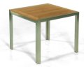 Edelstahl- Teakholz-Gartentisch 90 x 90 cm