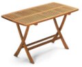zusammklappbarer Teakholz-Gartentisch