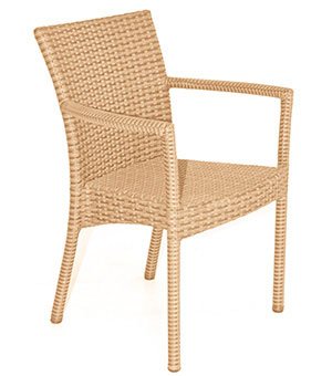 wetterfester Gartensessel hochwertigen Kunststoffgeflecht cappuccino