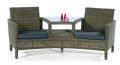 geflochtene Lounge-Sitzgruppe