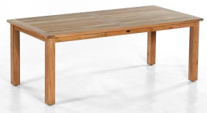 wetterfester Teakholz-Gartentisch 100 x 200 cm