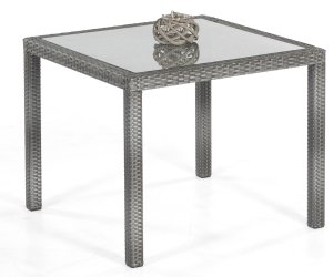 quadratischer Geflecht-Gartentisch