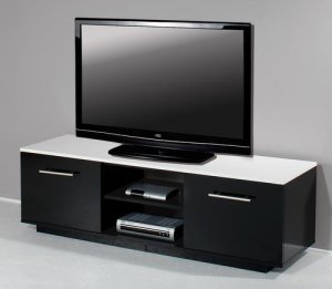 TV-Sideboard Hochglanz-Edellack schwarz