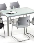 stapelbarer Besprechungsstuhl mit Stuhlverbinder