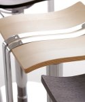 h&ouml;henverstellbarer Barhocker Sitz Ahorn furniert