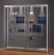 2 Meter breite Schrankvitrine