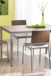 Design-Esstischstuhl mit modernem Esstisch