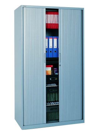 abschließbarer Rollladen-Büro-Stahlschrank