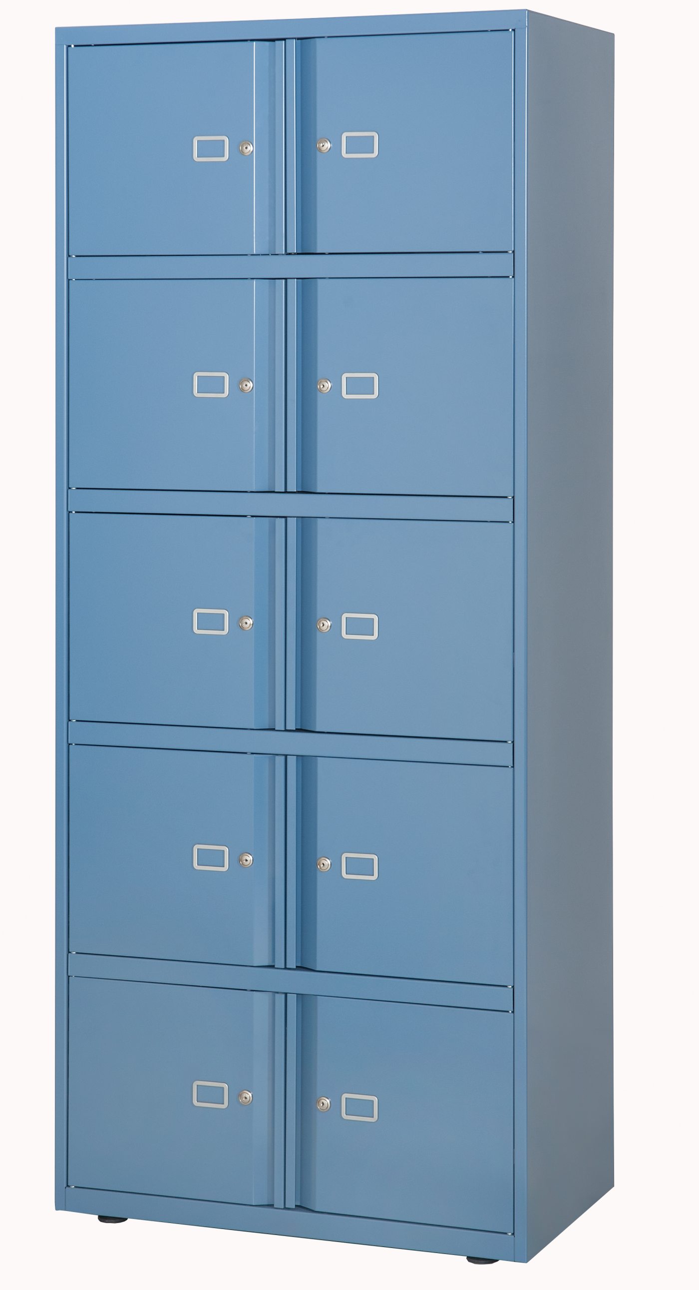Schließfachschrank Stahl hellblau lackiert