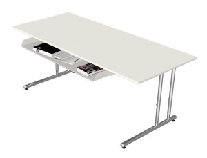 Schreibtisch mit ausziehbarer Untertischschublade höhenverstellbarer Schreibtisch mit ausziehbarer Untertischschublade