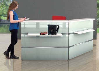 moderne Büroempfangstheke robust und preiswert
