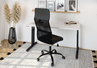 schmaler Schreibtisch 140 x 67,2 cm mit großer Kabelwanne
