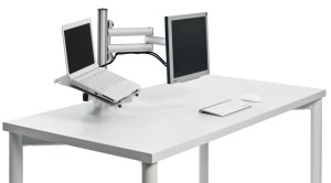 Schreibtischhalterung f&uuml;r Computermonitor und Laptop