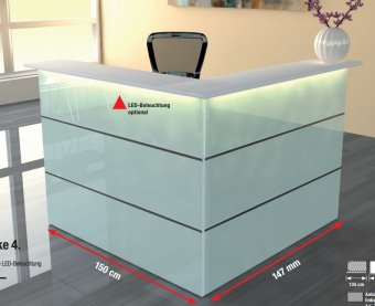 Büro-Empfangstheke mit Aufbauservice