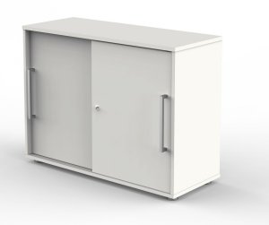 abschließbarer Schiebetürenschrank mit 1 Fachboden