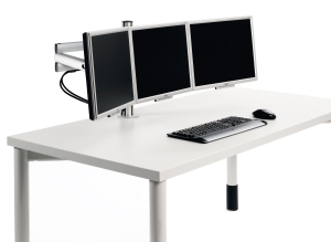 Monitorhalterung f&uuml;r 3 Flachbildschirme bis 24 Zoll