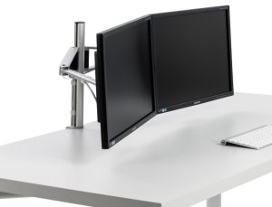 Monitorhalterung 2 TFT-Flachbildschirme Schreibtischmontage mit Schraubzwinge