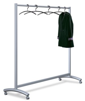 robuste Rollgarderobe aus hochwertigem Stahlrohr