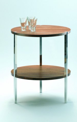 moderne Couchtische und Beistelltische mit Zwischenboden / runde oder