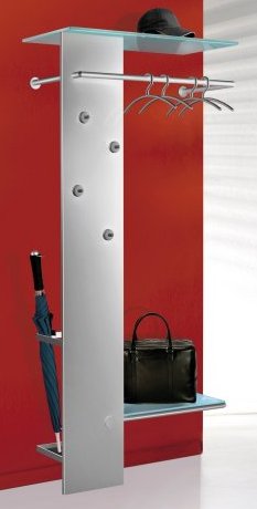 Metall-Wandgarderobe mit beweglichen Magnet-Kleiderhaken