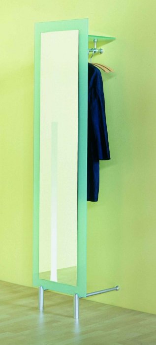 Standpaneele mit Glasfront als moderne Garderobe mit Spiegel