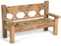 in Handarbeit hergestellte Gartenbank aus Old Teak massiv