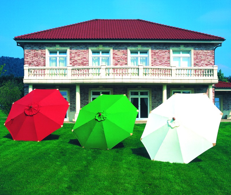 Abbildung Gartenschirm-Serie "Newcastle": Gartenschirm terracotta