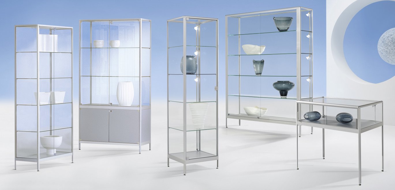Brandschutz-Ausstellungsvitrinen abschließbar