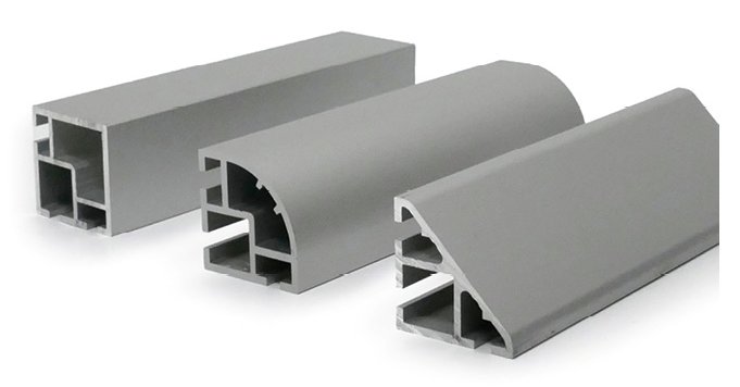 Tischvitrine mit stabilem Aluminium-Gestell eckig oder viertlrund