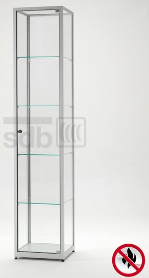 Brandschutz-Vitrine: feuerbeständige Standvitrine für öffentliche Einrichtungen
