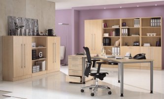 robuste und preiswerte Büromöbel mit kratzfester Melaminbeschichtung