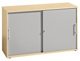 abschließbarer Schiebetüren-Aktenschrank