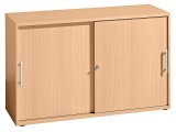 stapelbarer und abschließbarer Aktenschrank mit Schiebetüren