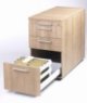 abschließbarer Schreibtischcontainer mit Hängeregisterauszug