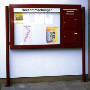 Außenschaukasten zur Wandmontage
