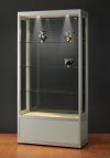 staubdichte Glasvitrine mit Deckenbeleuchtung