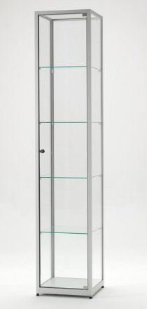 quadratische Glasvitrine ca. 2 Meter hoch abschlie&szlig;bar