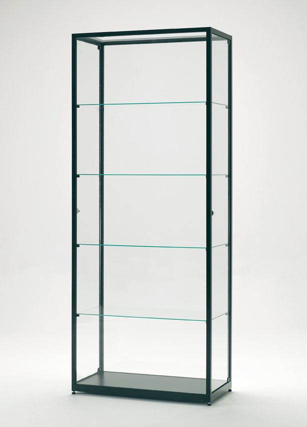 Vitrinenschrank Aluminiumgestell schwarz