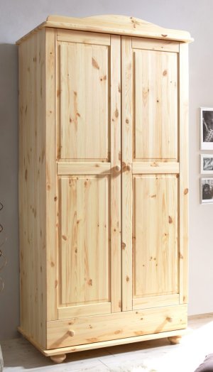 Massiv-Kiefer Kleiderschrank