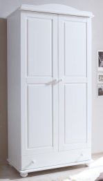 weiß lackierter Holz-Kleiderschrank