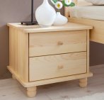 robustes Massivholz-Doppelbett