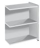 wei&szlig;er B&uuml;ro-Regalschrank 2 Ordnerh&ouml;hen