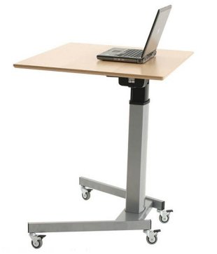 rollbarer Schreibtisch für das Homeoffice Tischhöheneinstellung ohne Stromanschluß