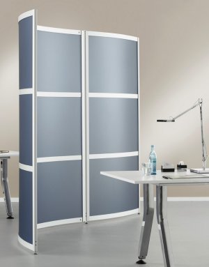 gebogene Sichtschutzwand