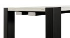 Tisch weiße Holztischplatte quadratische Stahlbeine